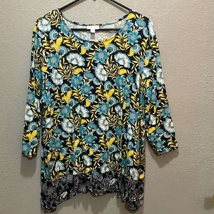 J. Jill - Long sleeved floral shirt NWOT